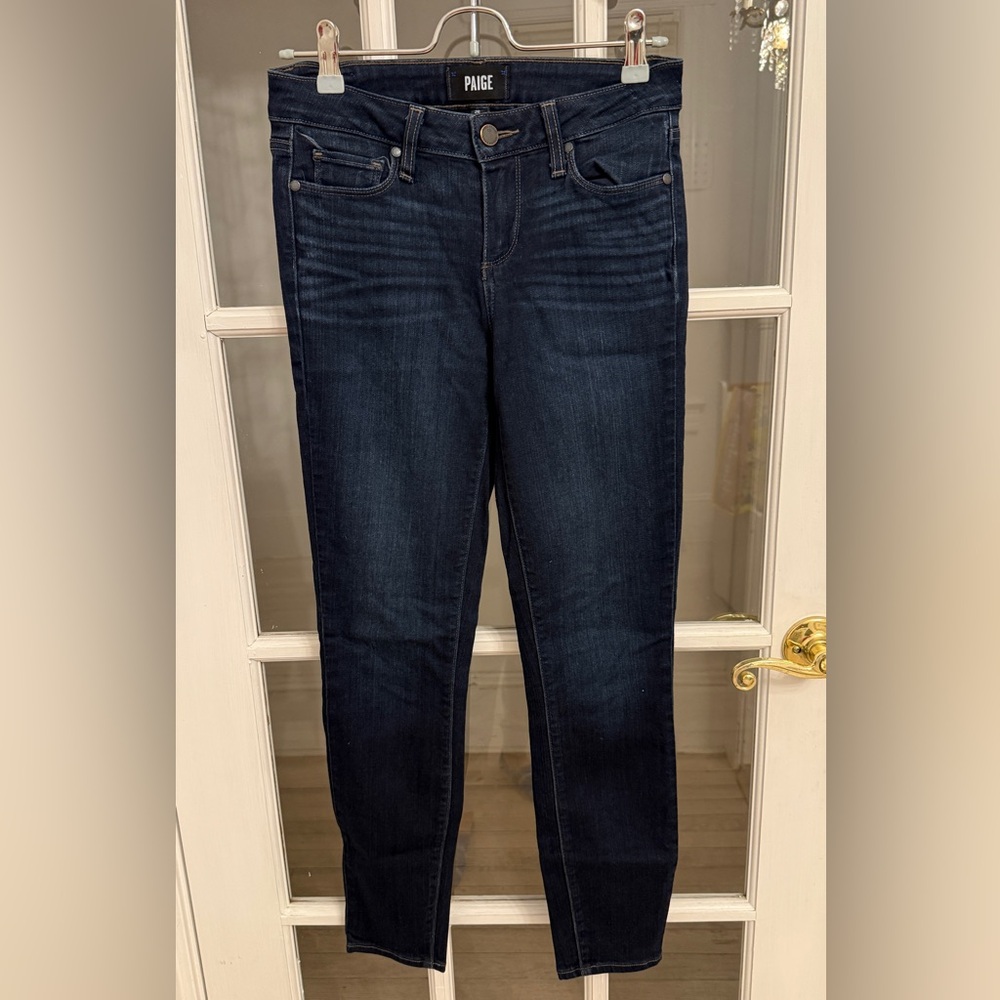 PAIGE Women's Dark Wash Verdugo Ankle Jeans Size 26